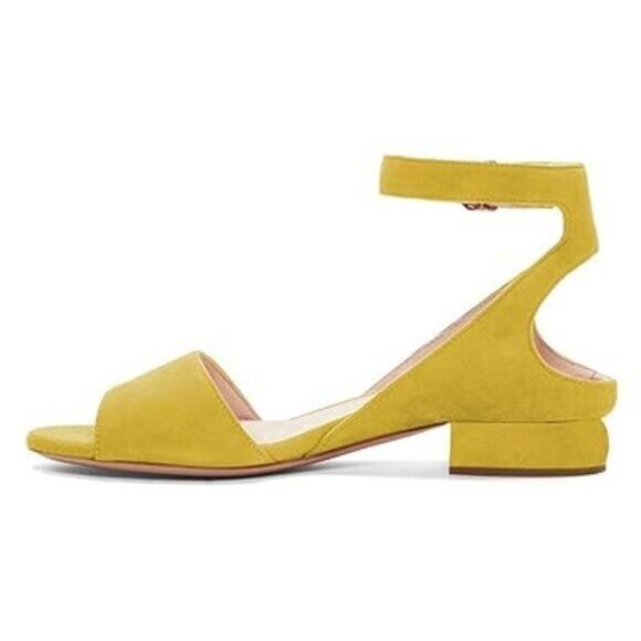 XYD Strappy Low Heel Sandal Pumps for Women Open Toe Ankle Strap Slingback - Picture 1 of 8